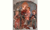 Ambito orvietano - Madonna col Bambino Santa Caterina di Alessandria e San Giovanni Evangelista